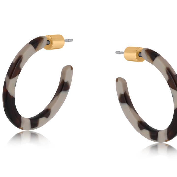 Kathryn Thin Resin Hoop Earrings for wholesale by Big Metal London