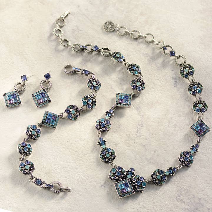 Sweet Romance Jewelry - Wholesale Link & Chain Bracelet - Vintage Midcentury Aurora Glamour Bracelet BR5552