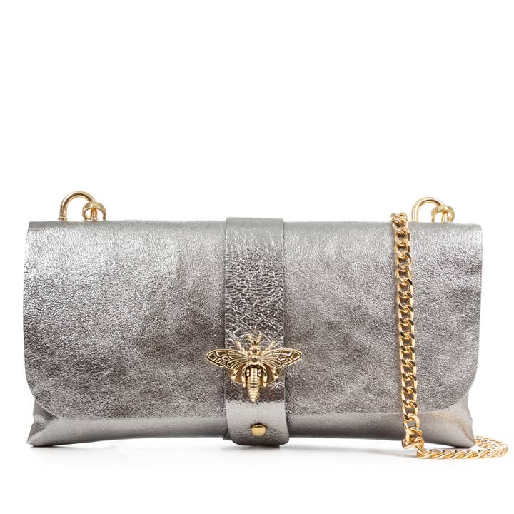 Amaseno women's crossbody bag. Genuine Lacquered Suede Leather. for wholesale by FIRENZE ARTEGIANI