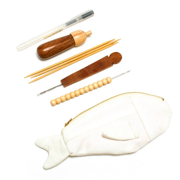 Natural Cotton Twill Fish Pouch for wholesale by DEGEN