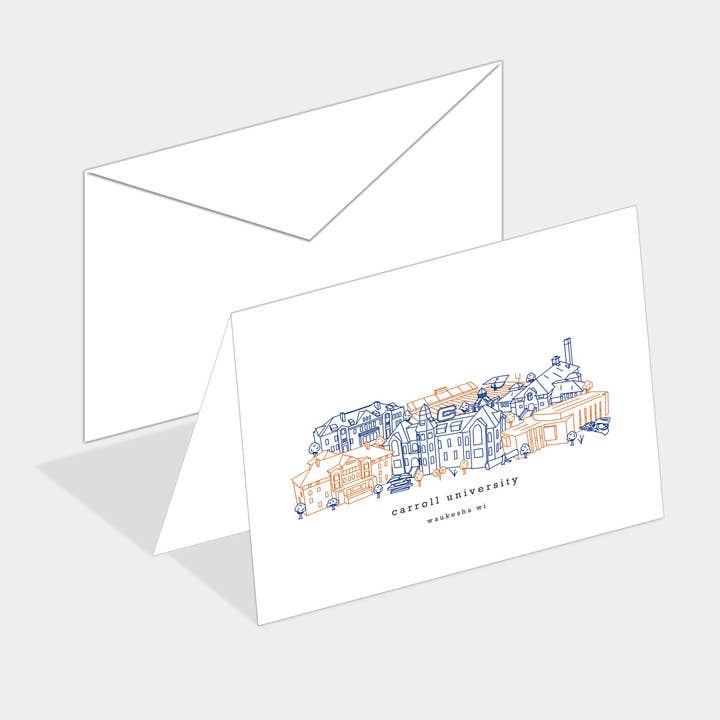 Carroll University Grußkarte Wisconsin für den Großhandel von Townsville Art