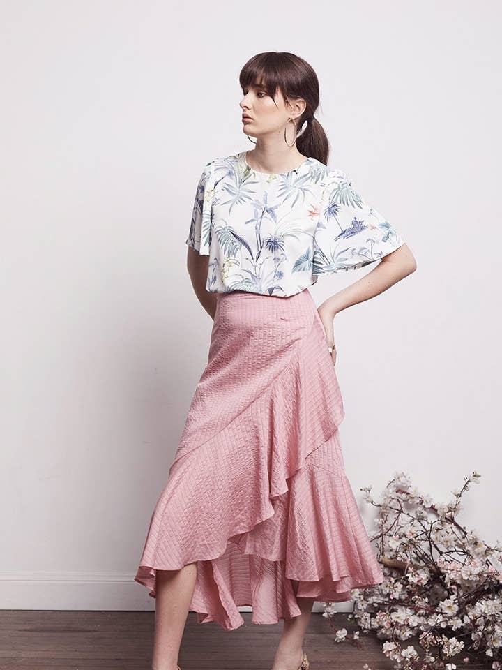 Social Cascade Skirt for wholesale by SHILLATHELABEL