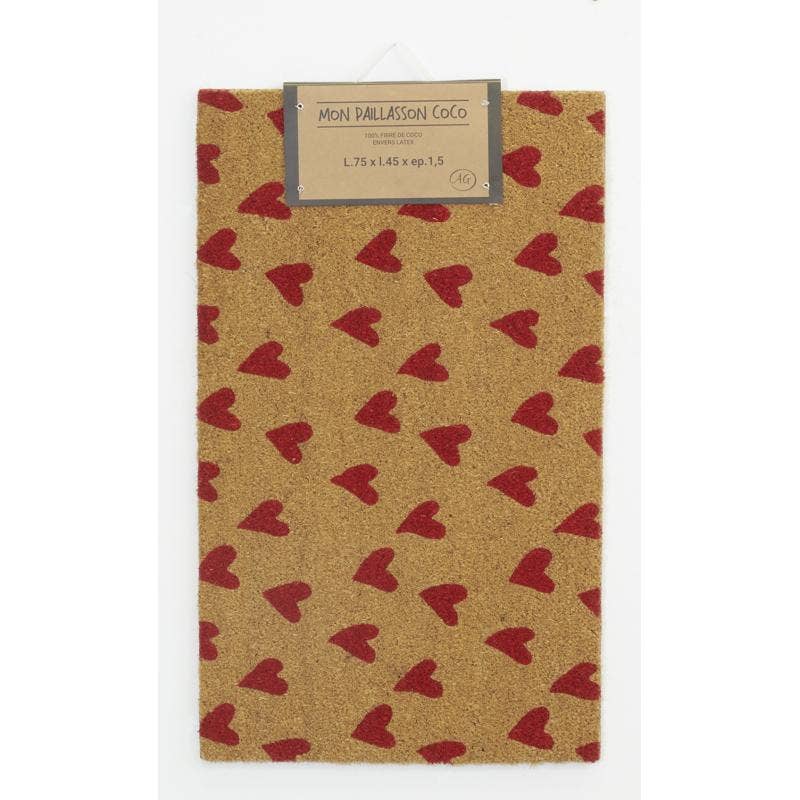 Aubry Gaspard - Wholesale Door Mat - Coconut Hearts Doormat0