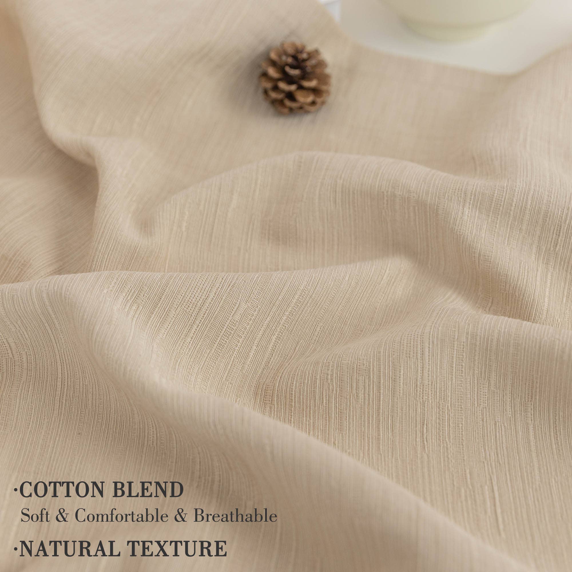 Awesome Home - Wholesale Curtain - Cotton Blend Light Filtering Back Tab Curtains (2 Panels)42