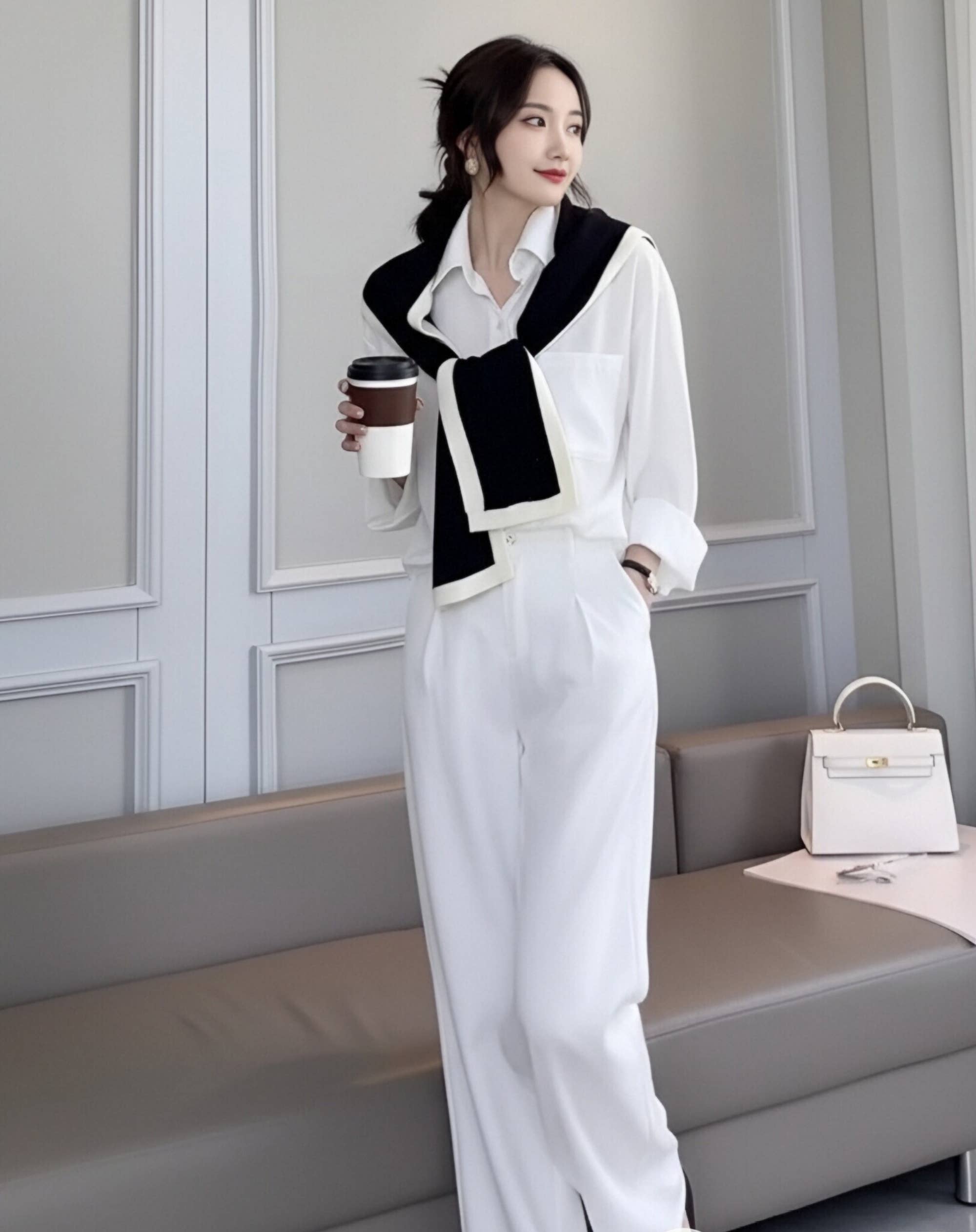 JC Sunny Fashion – wholesale Halsduk - Dam – JC063329 Unik design öppen front knyt sjal wrap6