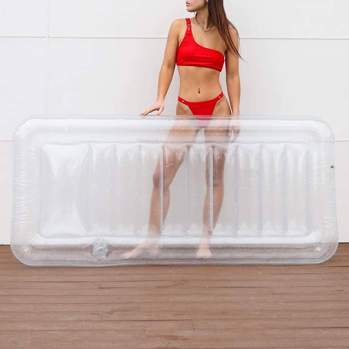 Garden Guru Lawn & Garden Tools - Wholesale Inflatables - LÔTELI Transparent Inflatable Chaise Clear Lounger1