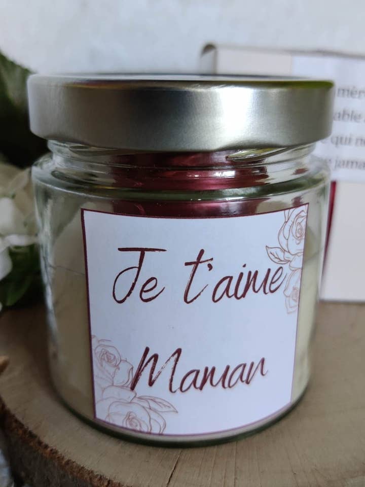 Je t'aime maman candle for wholesale by m&f cocoon