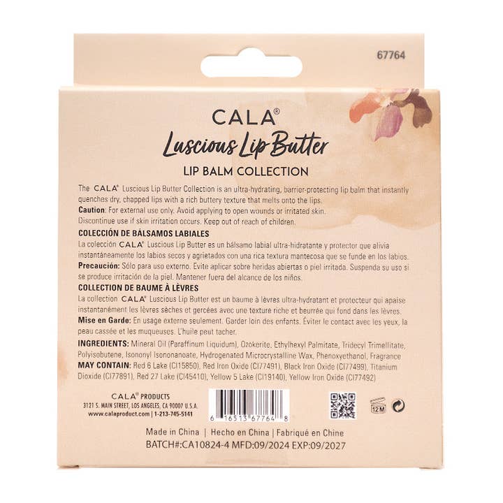 PINEAPPLE Beauty – wholesale Lip balm set – CALA 67764 Luscious 4pc Butter Lip Balm Collection - 6 set4