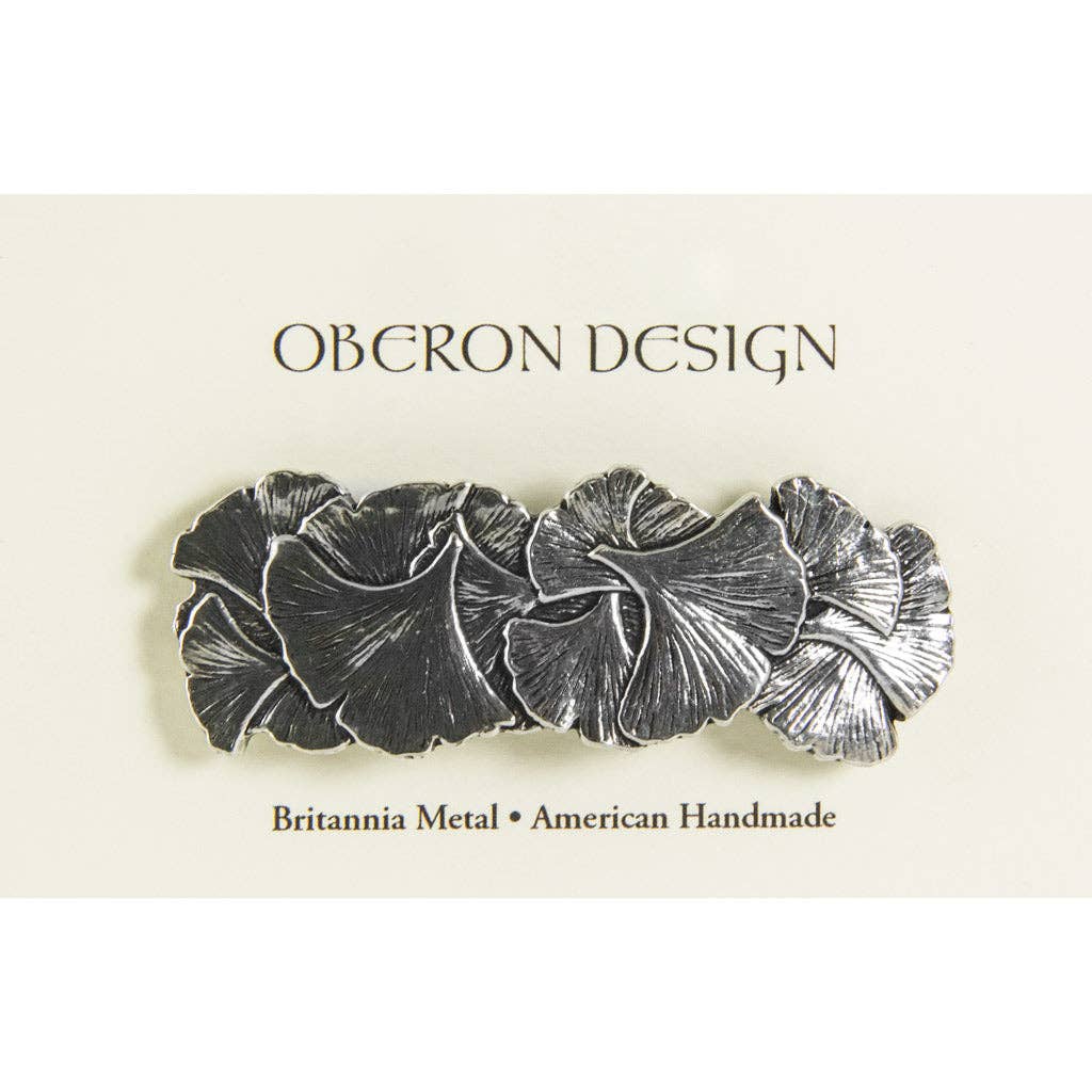 Oberon Design - Wholesale Barrette - Women's - Hair Clip, Barrette, Ginkgo 70mm1