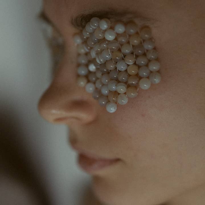 cure. - Vendita all'ingrosso Maschere trattamento occhi - Patch occhi in pietra naturale di agata fatti a mano9