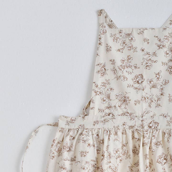 ACCITY - Wholesale Apron - Extended Floral Print Linen Aprons with pockets_CWMM33042