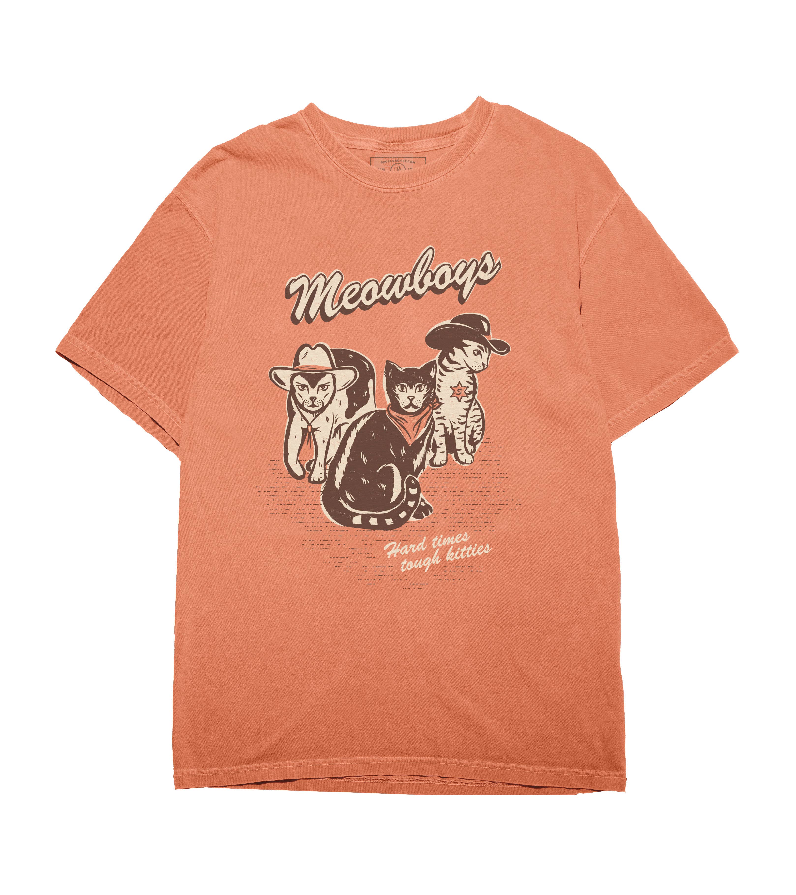 Shop Good – wholesale Screen printed t-shirt – unisex – Meowboys Western Tee3
