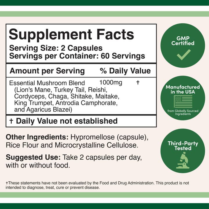 Double Wood Supplements - Wholesale Oral Supplement/Vitamin - Mushroom Max