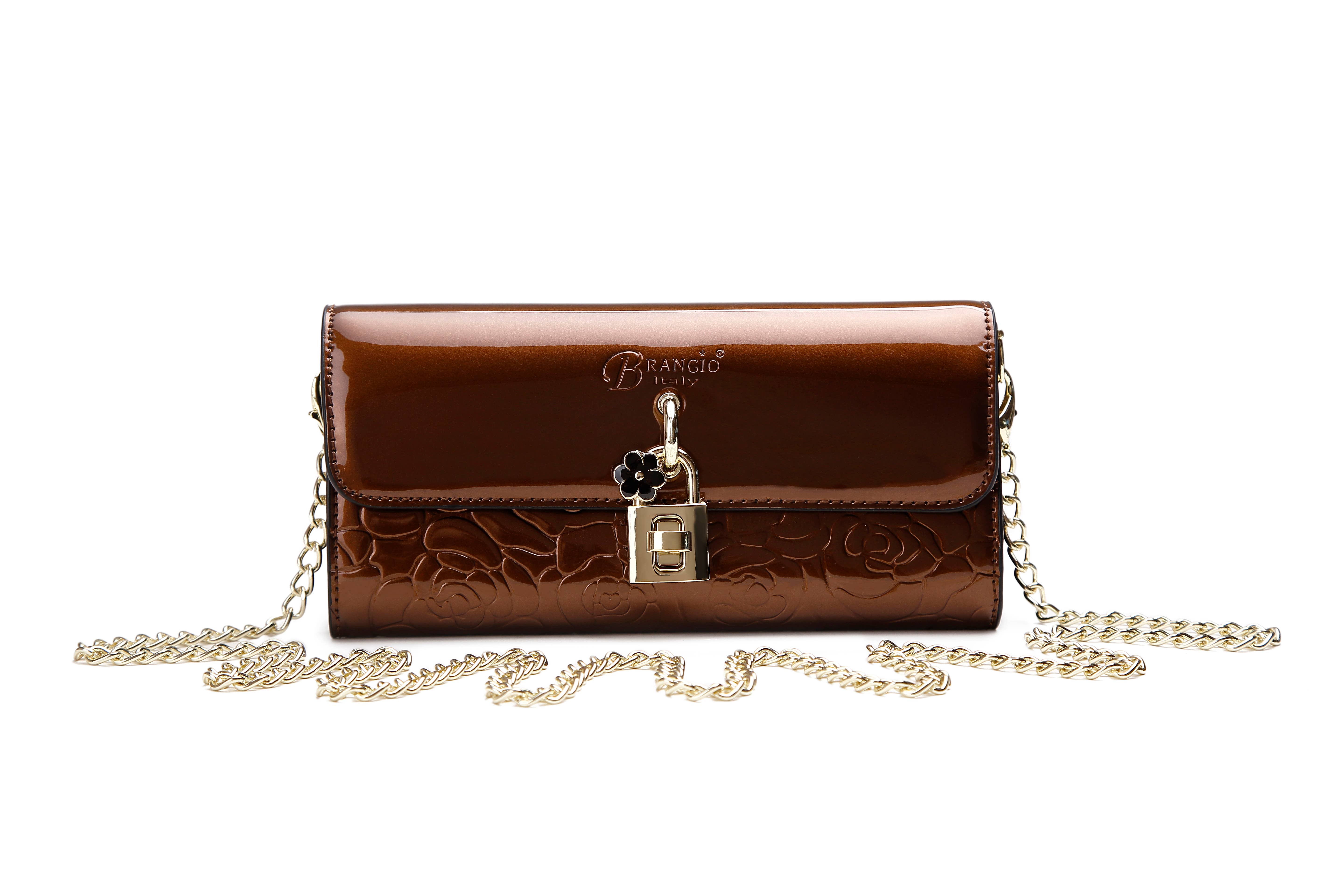 Brangio (Italy) Company Inc. - Vendita all'ingrosso Pochette - Donna - Brangio Italy Elegante Pochette e Portafoglio in Pelle Verniciata6