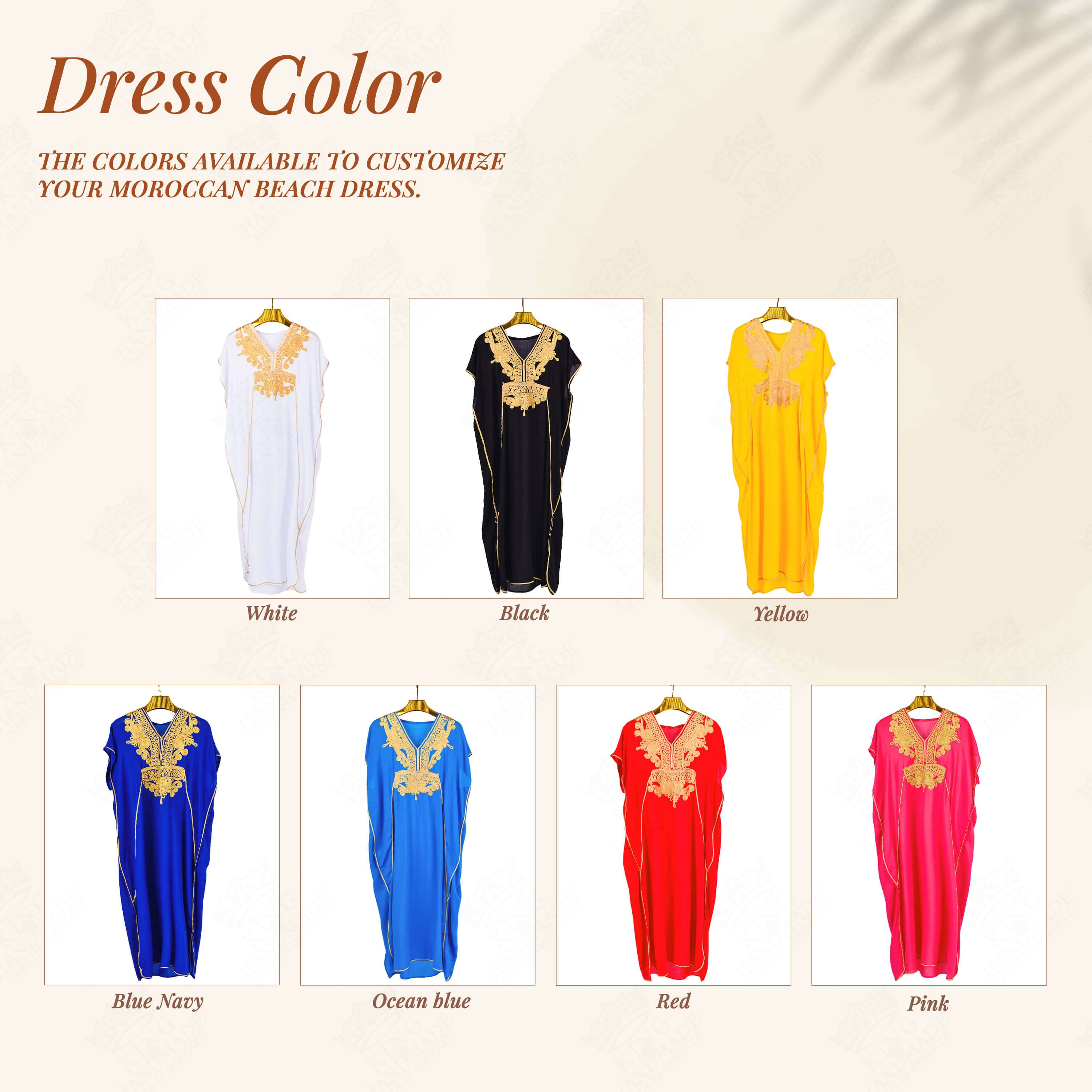 King Of Handmade - Venta al por mayor Caftán - Mujer - Vestido Kaftán Marroquí Bohemio, Túnica para Playa9