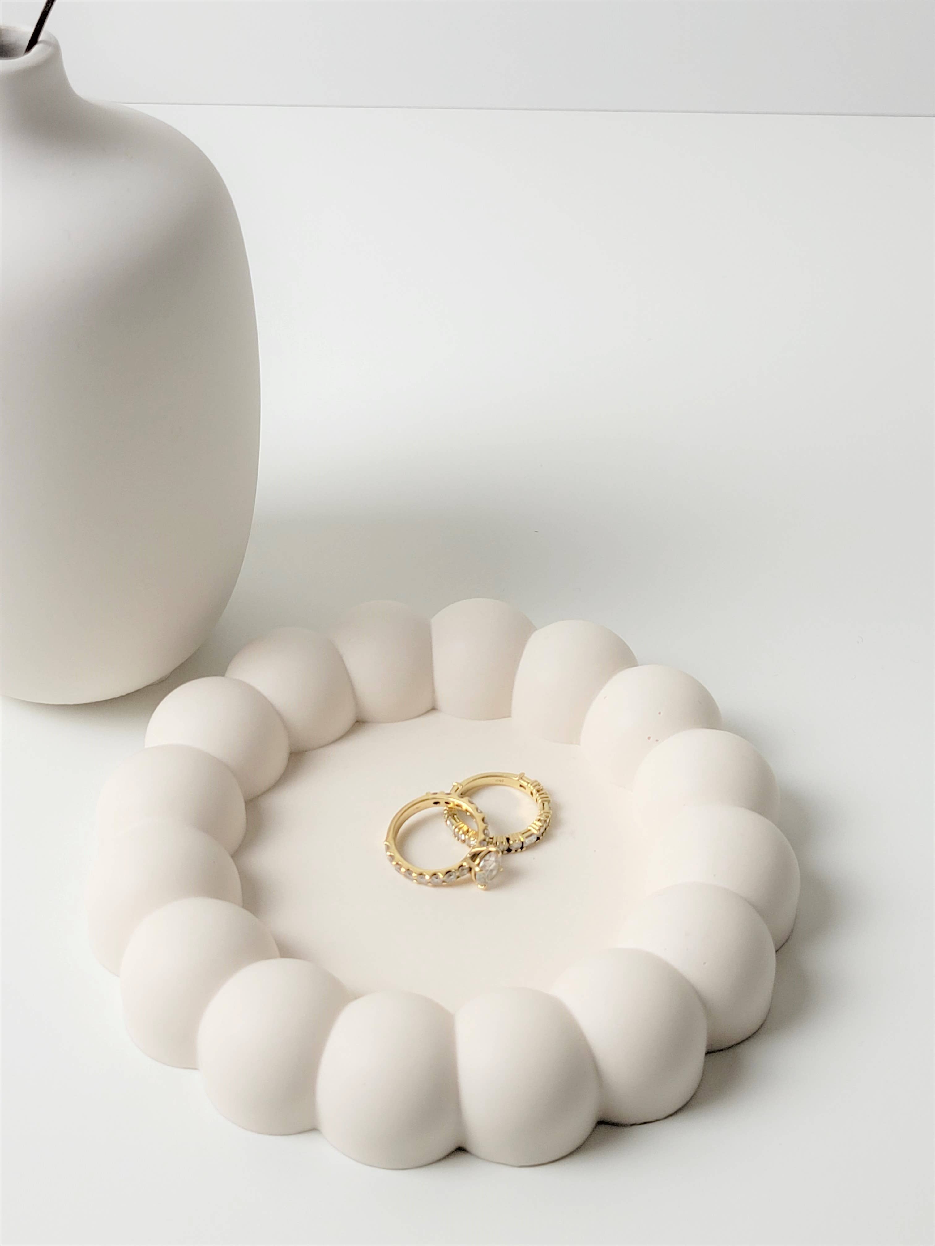 Three Springs Candle Co. - Wholesale Jewelry Dish - Mochi Donut Large bubble Jewelry trinket tray | dish2