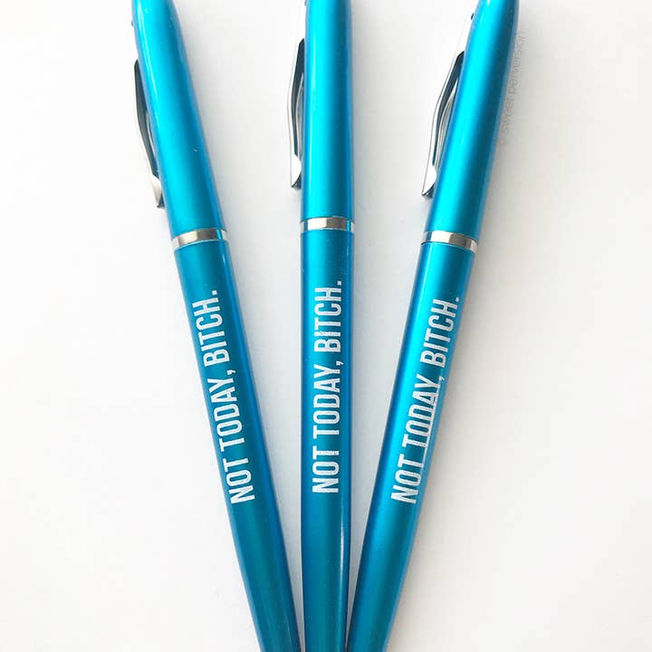 Pas aujourd'hui, ensemble de stylos chiennes. pour la vente par Sweet Perversion