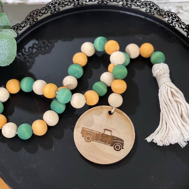 FARM TRUCK Houten kralenslinger voor wholesale door West & Wilkerson