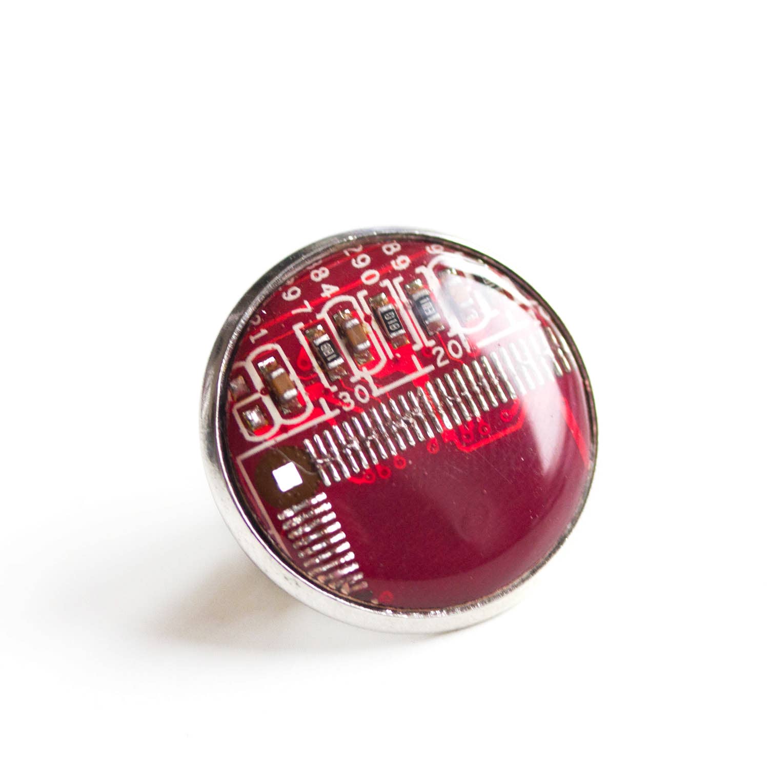 Pavlysh s.r.o. - Wholesale Lapel Pin/Button - Circuit board pin, 18mm silver2