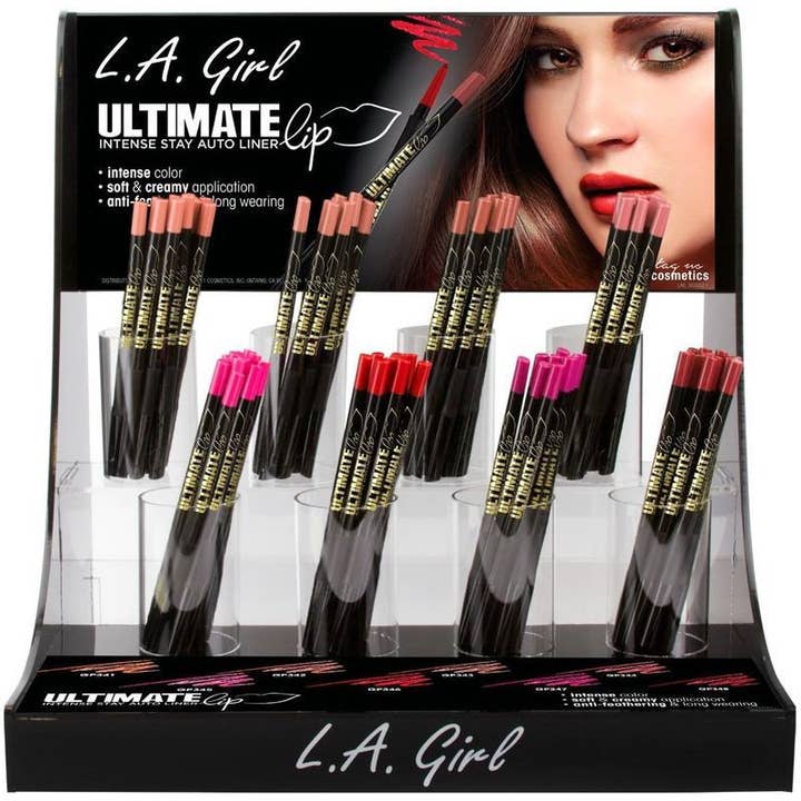 LA Girl Ultimate Auto Liner, 8 Colors, 96 EA/Display for wholesale by KT Supply