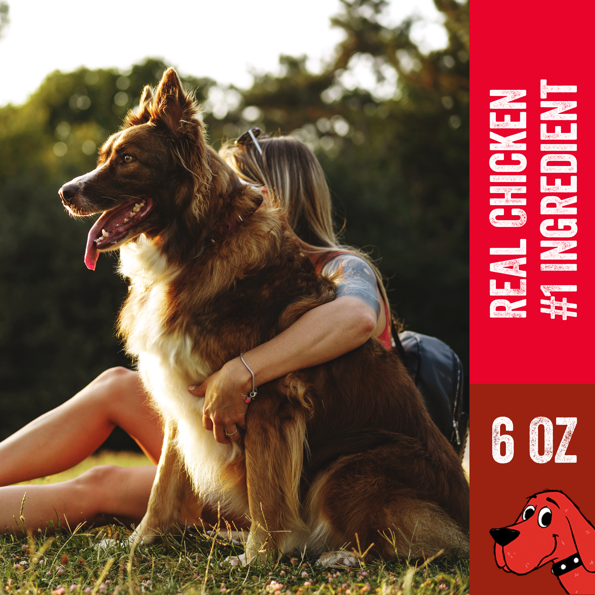 J&C PET SUPPLY LLC – snacks e guloseimas - Cão por atacado – Clifford The Big Red Dog Mini Salsichas 170 g Petiscos Mastigáveis para Cães6