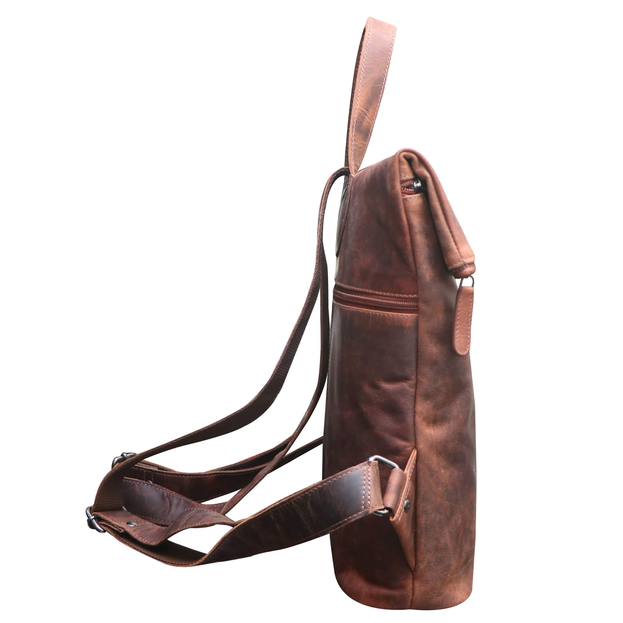 Greenwood – Engroshandel Rygsæk - Dame – Sandy Lille Rygsæk med Rullelukning Pige Læderrygsæk Dame Moderne2