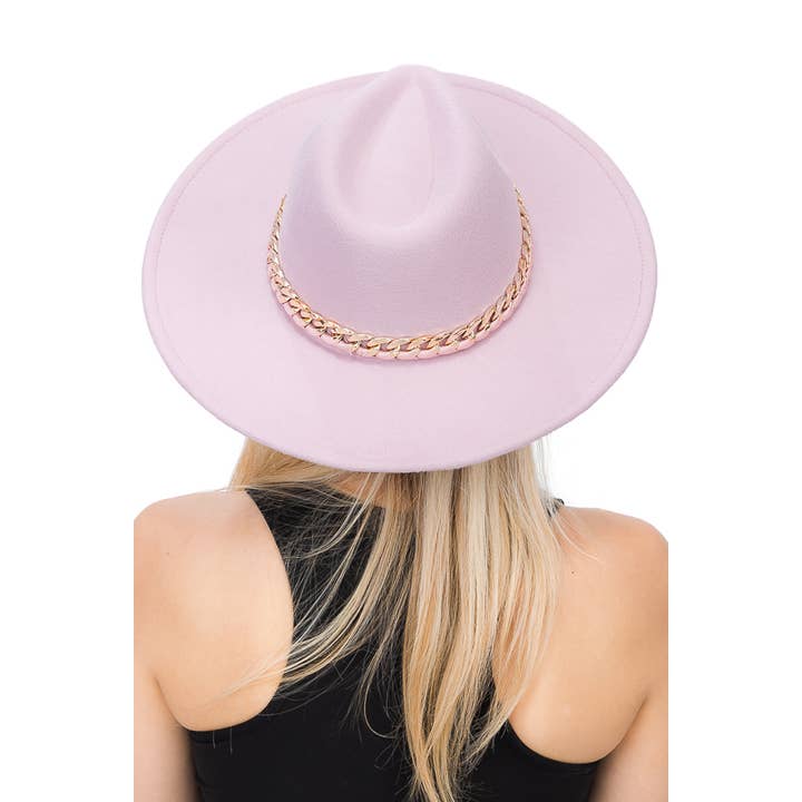 Cap Zone – Fedora - Mulher por atacado – Chapéu Monocromático Revelado Corrente Cubana Larga Feltro Chapéu9