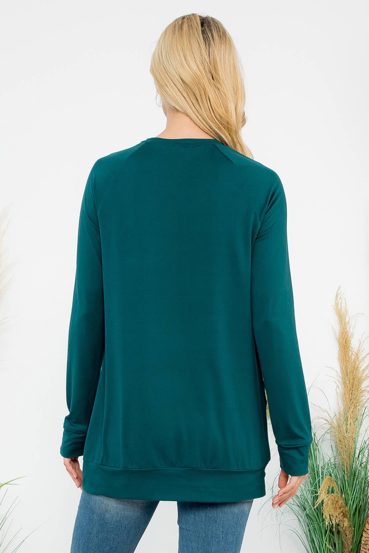 You & Me – Túnica - Mulher por atacado – YMT20003XV-PLUS TAMANHO MACIÇO BOLSO FRONTAL DE MANGA COMPRIDA21