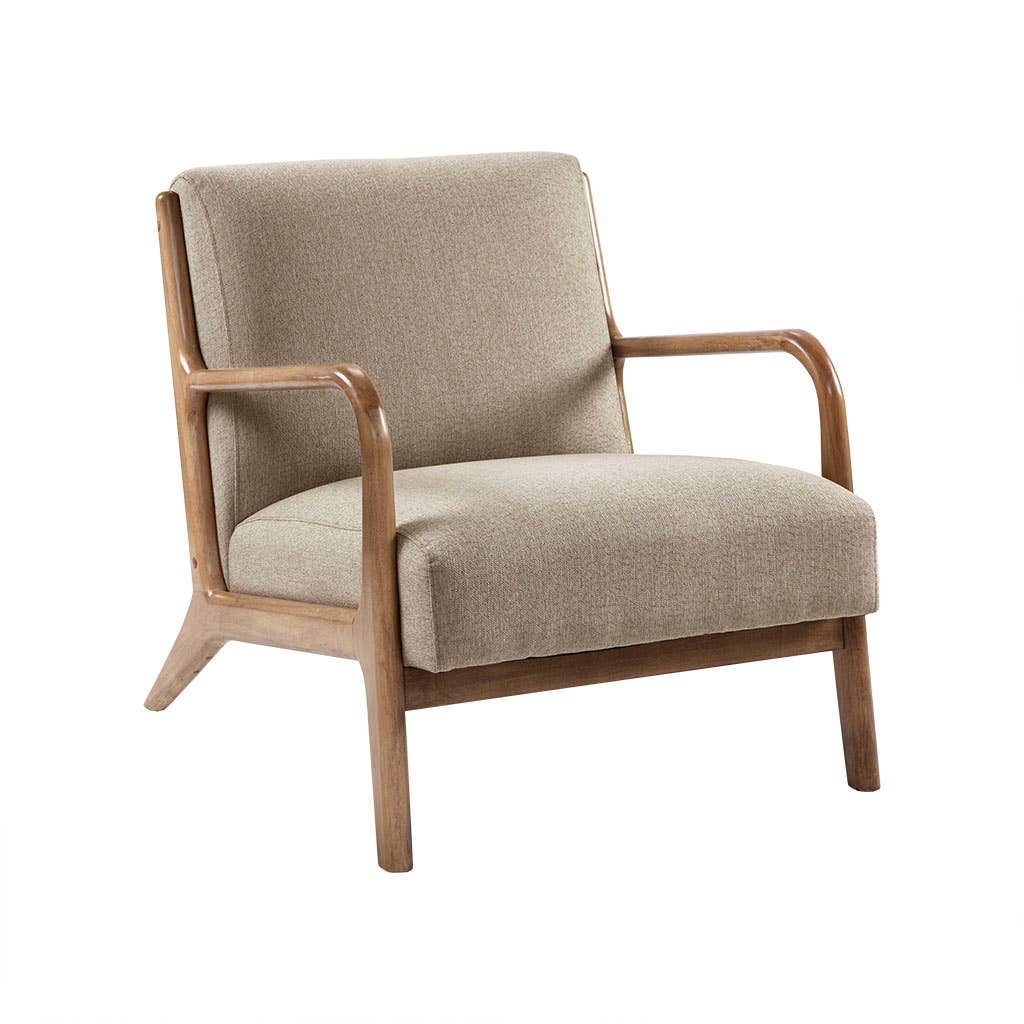 Olliix - Wholesale Chair - Scandinavian Elm Wood Taupe Lounge Chair *4