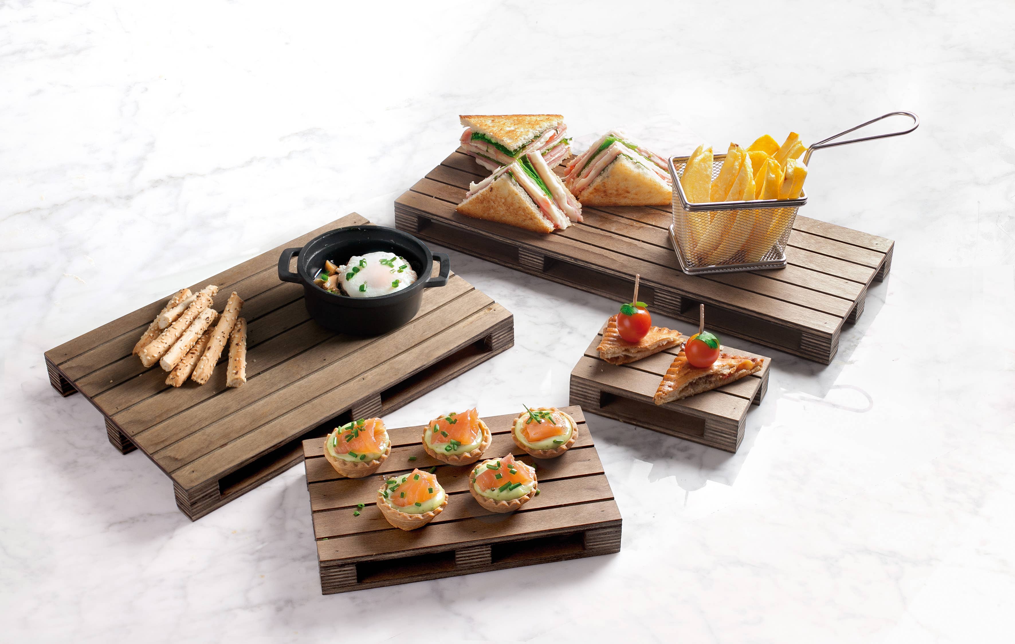 LACOR MENAJE PROFESIONAL S.L. - Venta al por mayor Bandeja de servir - Mini Palet De Presentación Wood