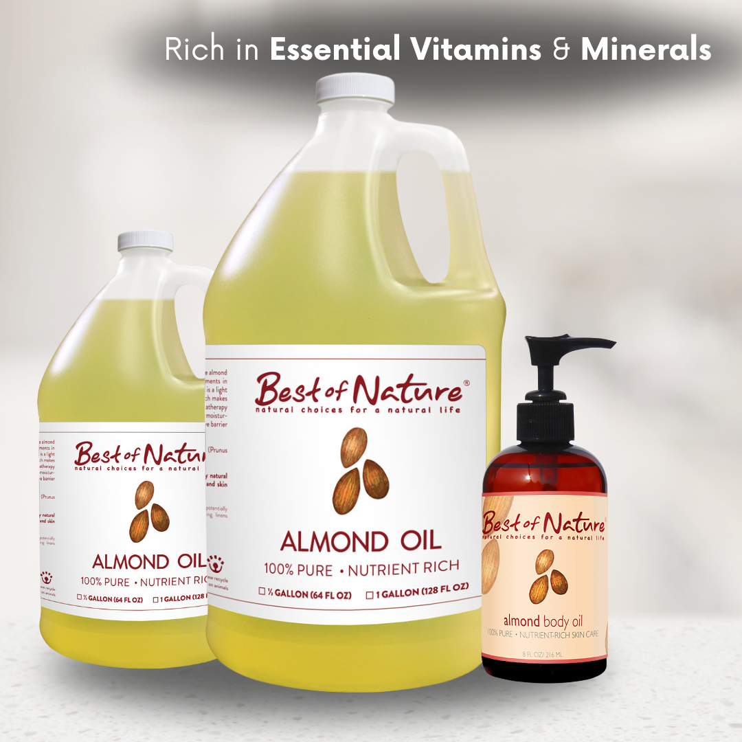 Best of Nature – Großhandel Bade-/Körperöl – Duftfreies, feuchtigkeitsspendendes Süßmandel-Körperöl - Haut & Haar 8oz5