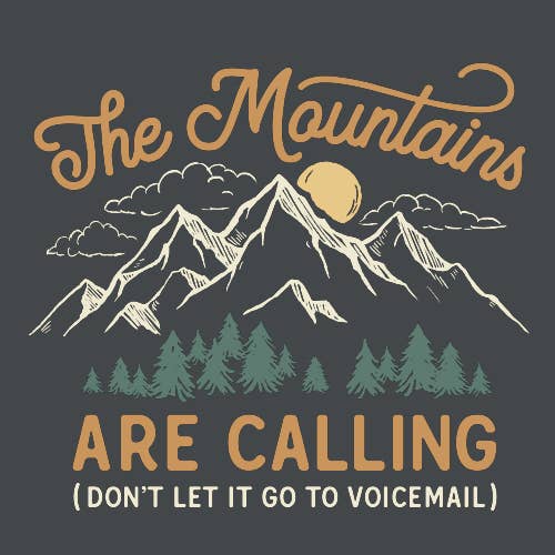 Dark Heather The Mountains Are Calling - T-Shirt for wholesale on Faire2