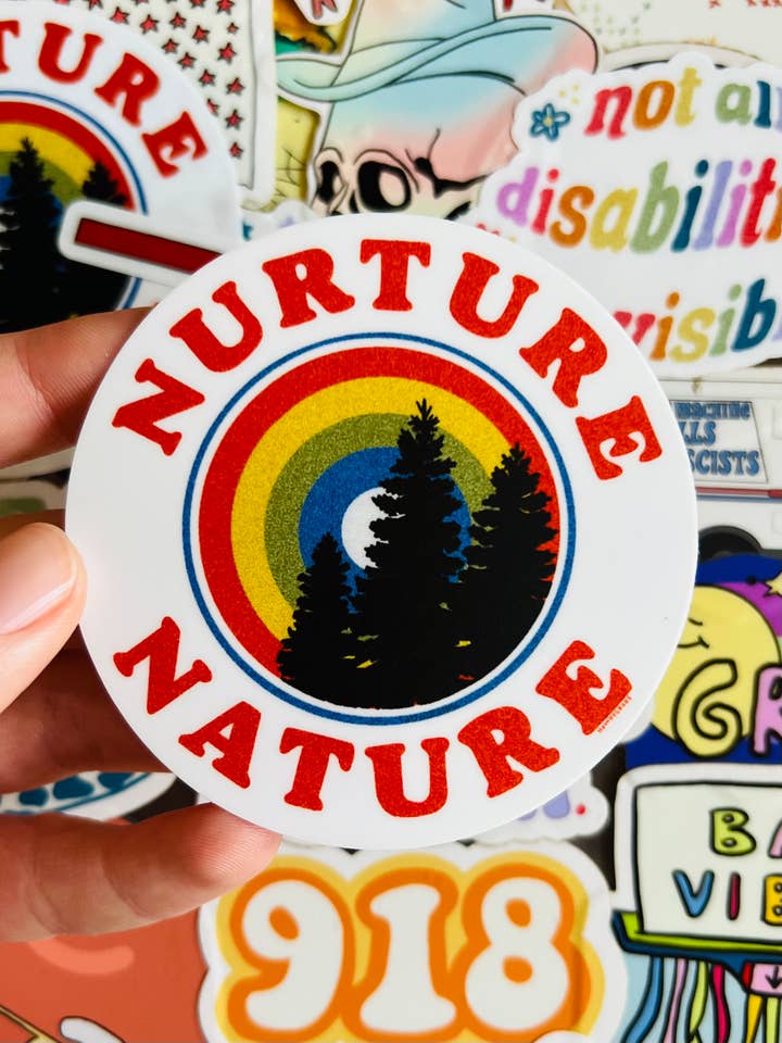 Nuture Nature Sticker for engroshandel hos Howdy Goods