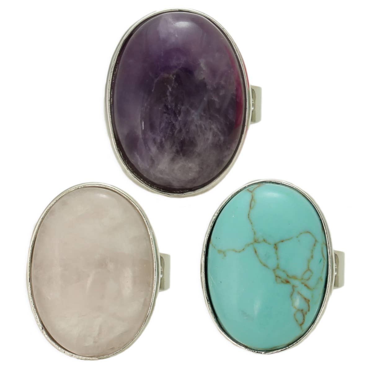 ZAD - Wholesale Cocktail/Statement Ring - Stone Statement Large Gemstone Ring1