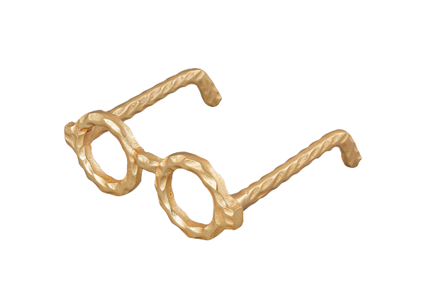 CLASSIC TOUCH DECOR INC. - Venta al por mayor Artículo decorativo de mesa - Gafas decorativas de latón martillado texturizado, 2 colores3