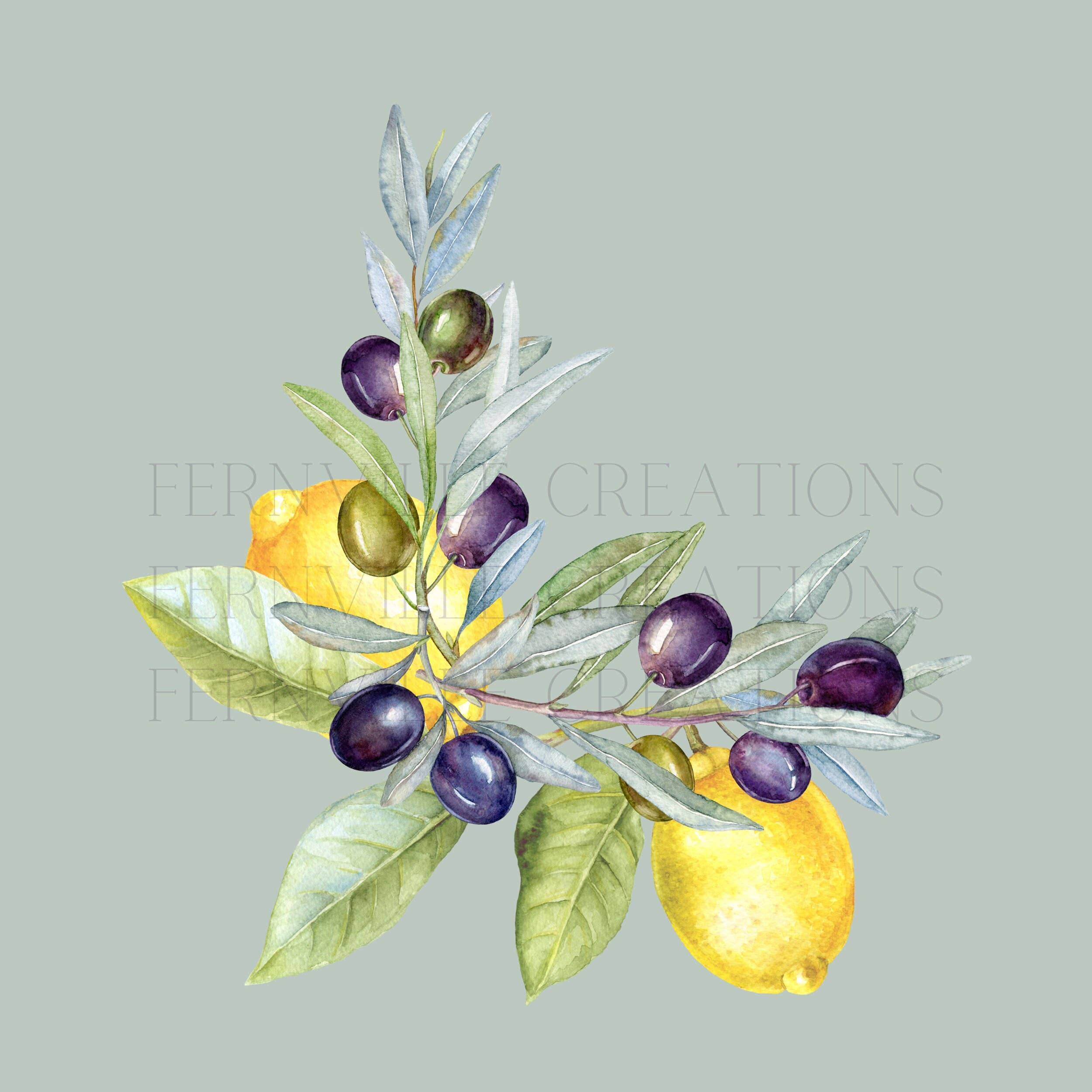 Fernville Creations - Wholesale Tea Towel - Lemon & Olive Waffle Weave Kitchen Tea Towel Farmhouse Decor1