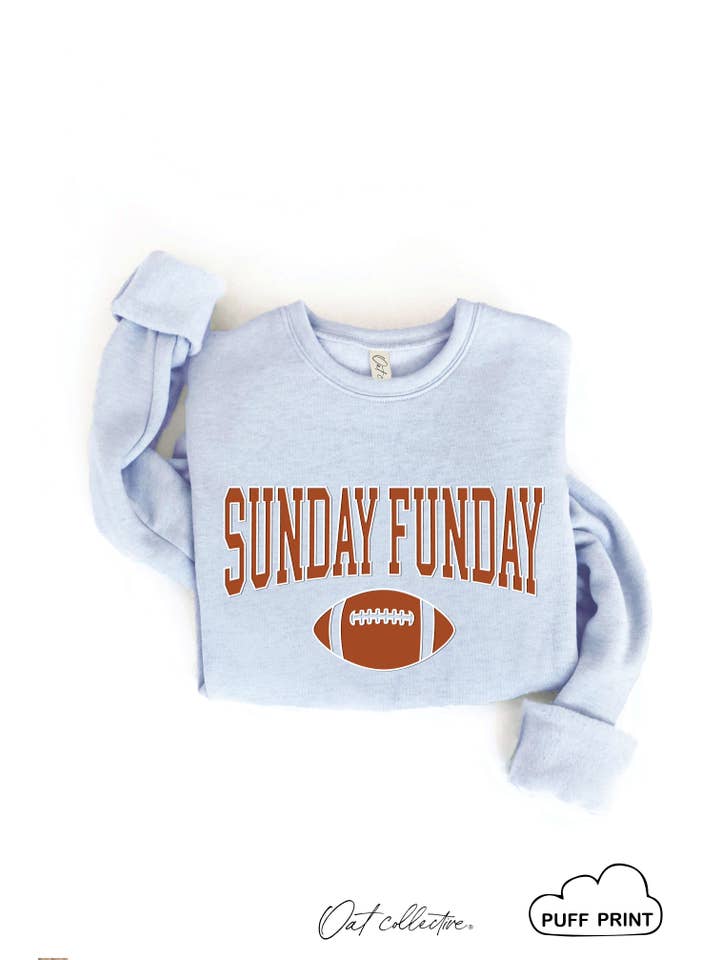OAT COLLECTIVE - Wholesale Graphic Sweatshirt - Women's - SUNDAY FUNDAY PUFF Graphic Sweatshirt11