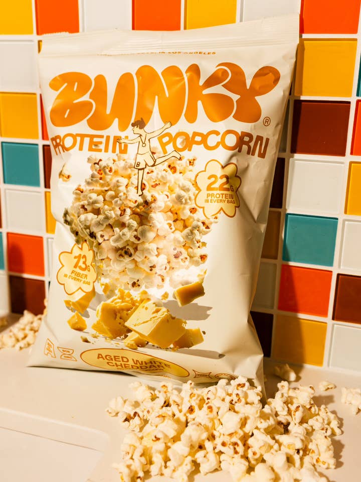 Aged White Cheddar | Protein Popcorn for wholesale by BUNKY