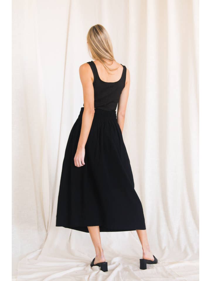 Black Cotton Maxi Skirt for wholesale on Faire