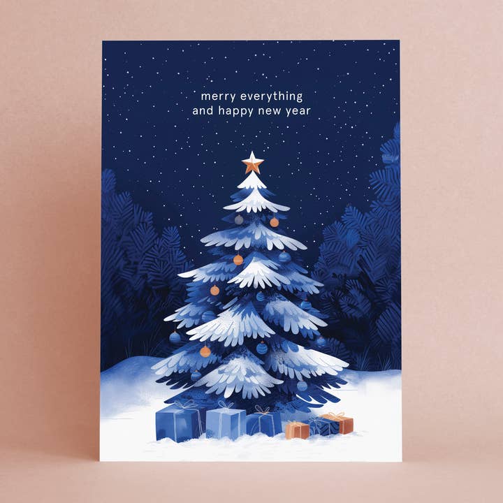 Merry Everything | Carte de Noël pour la vente par Botanopia - gifts , decor and cards for plant lovers