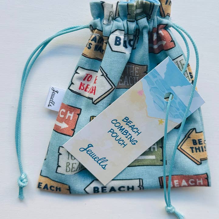 Beach Signs fabric beach combing collecting pouch bag for wholesale by Jewells