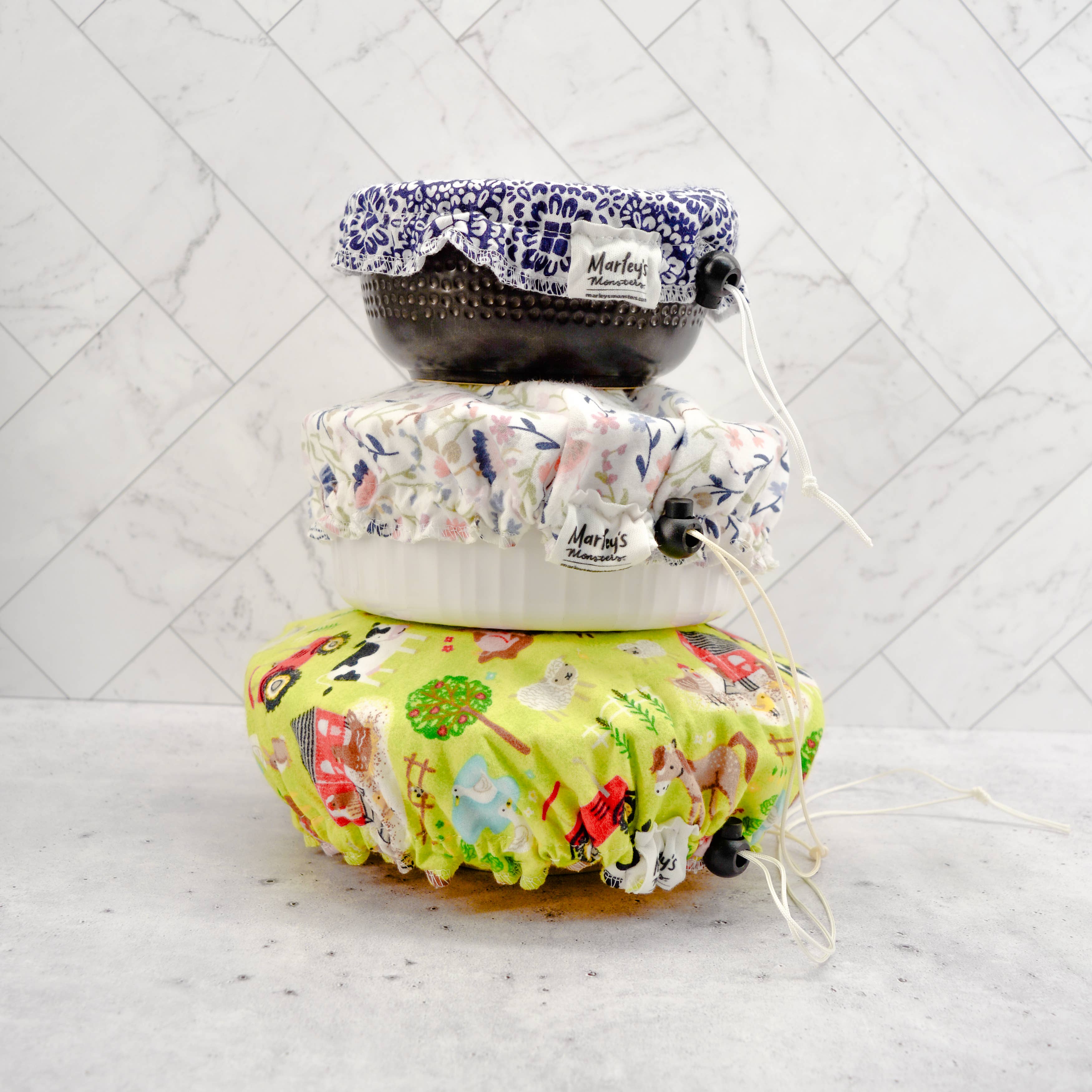 Marley's Monsters - Wholesale Food Storage Wrap/Bag - Bowl Covers: Flannel - Case of 61