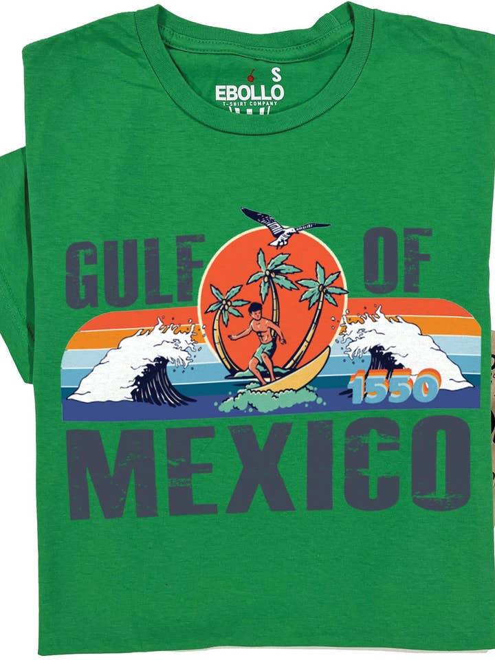 Gulf of Mexico T-Shirt: Vintage Coastal Beach Tee for wholesale by EBOLLO