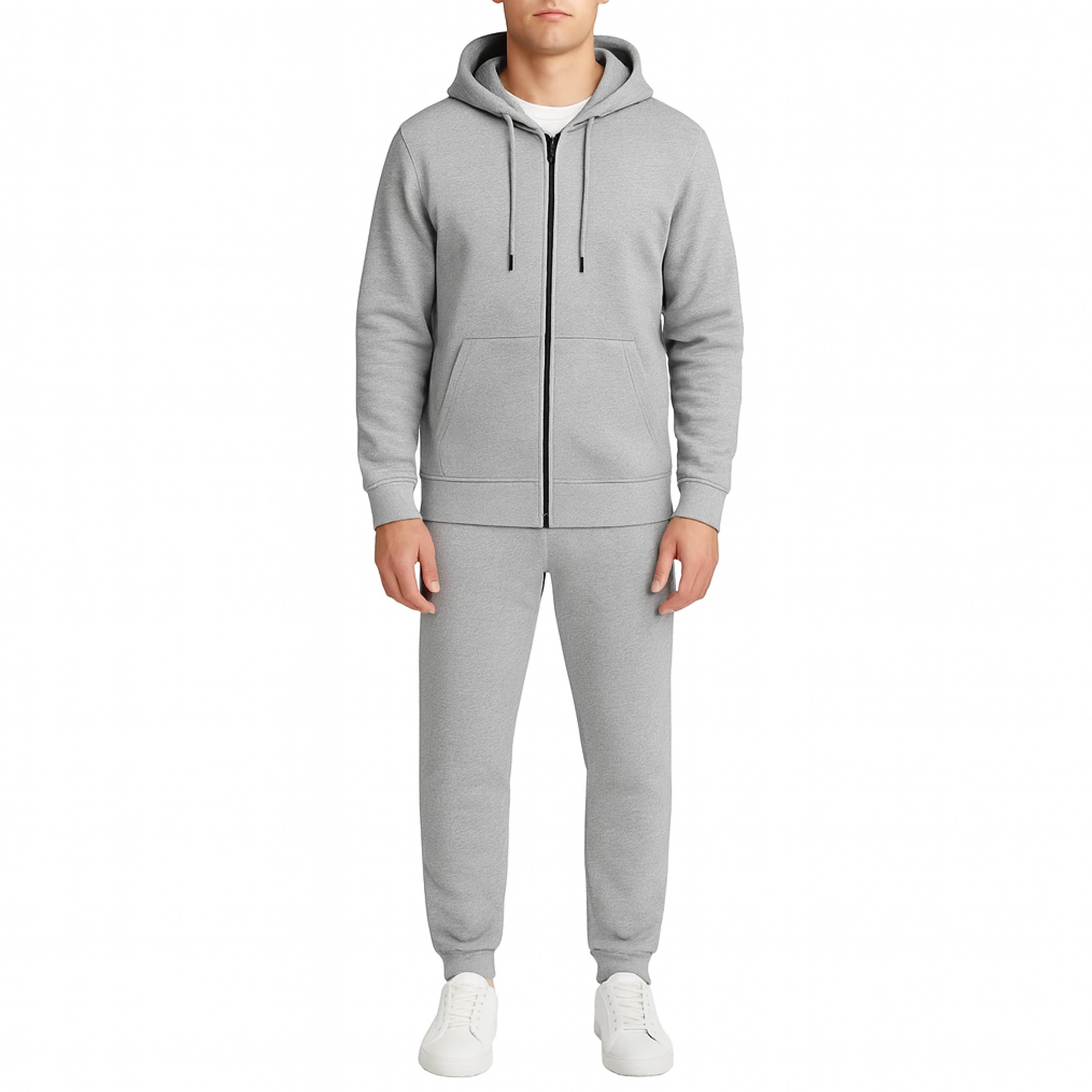 Galaxy By Harvic - Wholesale Lounge Set - Men's - Men's Fleece Lined 2 Piece Full-Zip Hoodie and Jogger Set6