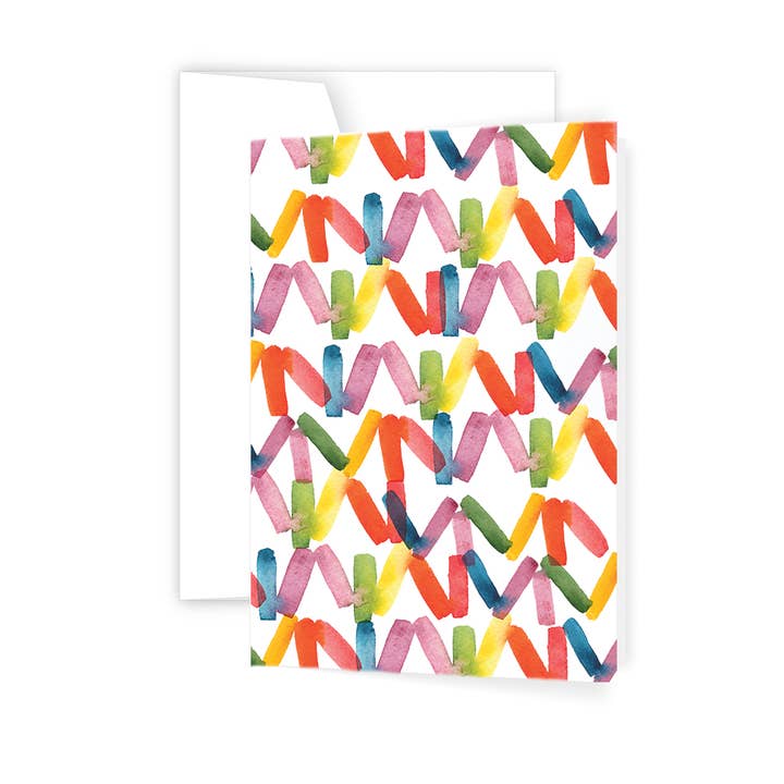 Ellen Walsh Designs - Wholesale Everyday greeting card - Rainbow Zig Zag