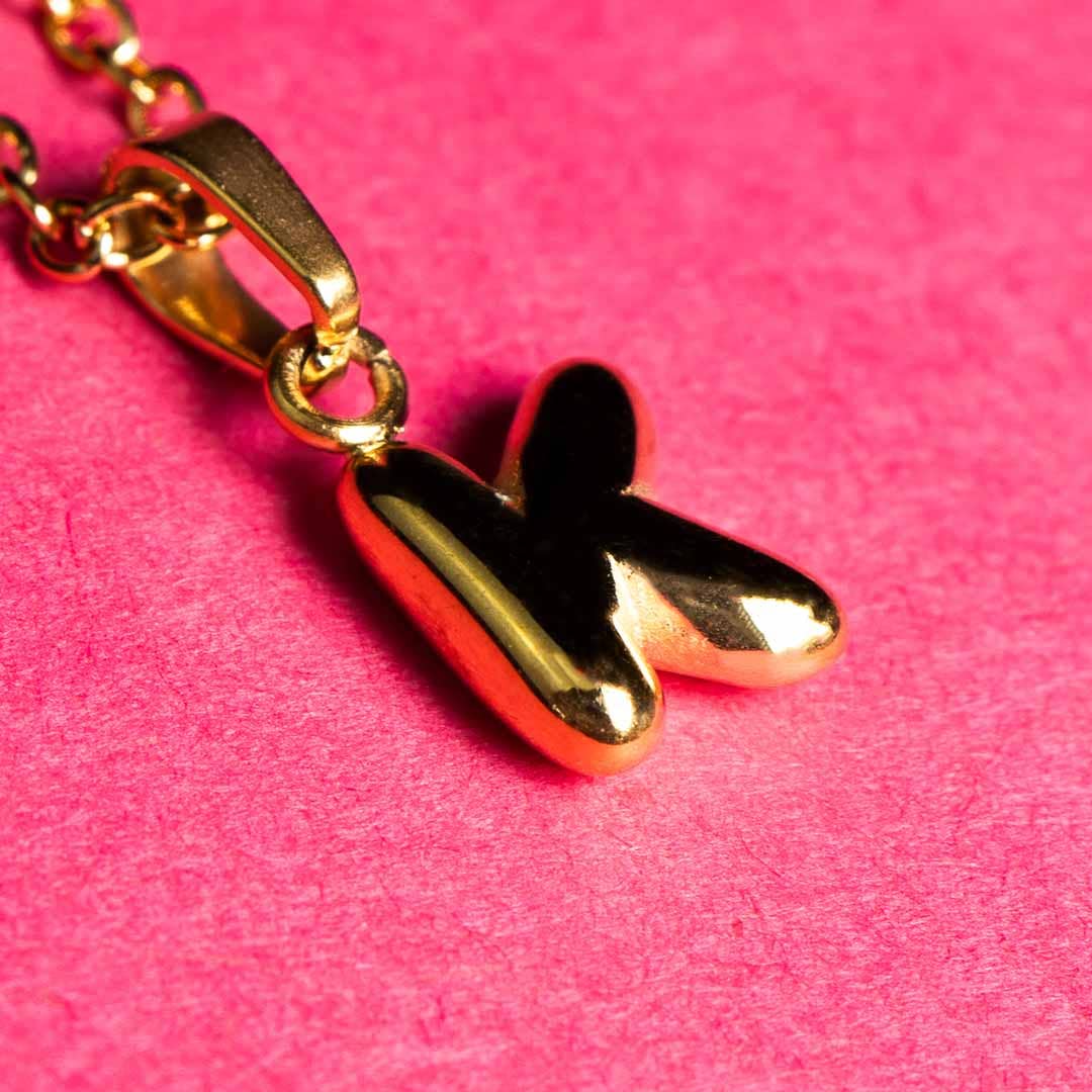 FranklyCollective - Venta al por mayor Collares con colgantes/abalorios - Collar con colgante de letra inicial "K" apilable en globo6