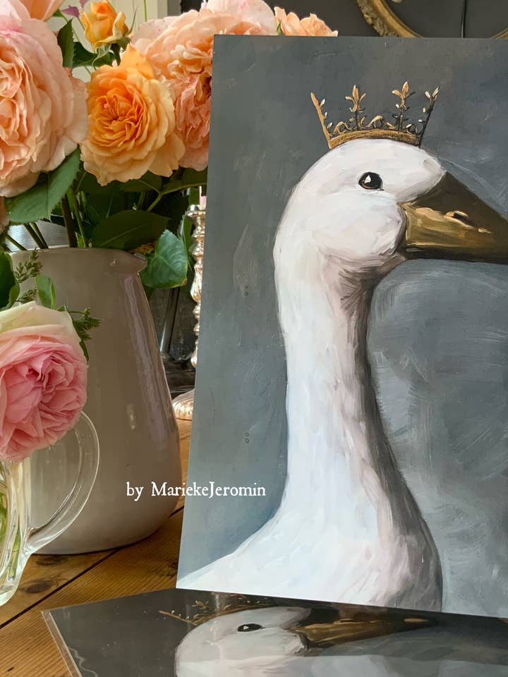 Vintage tryk af gås for engroshandel hos Marieke Jeromin