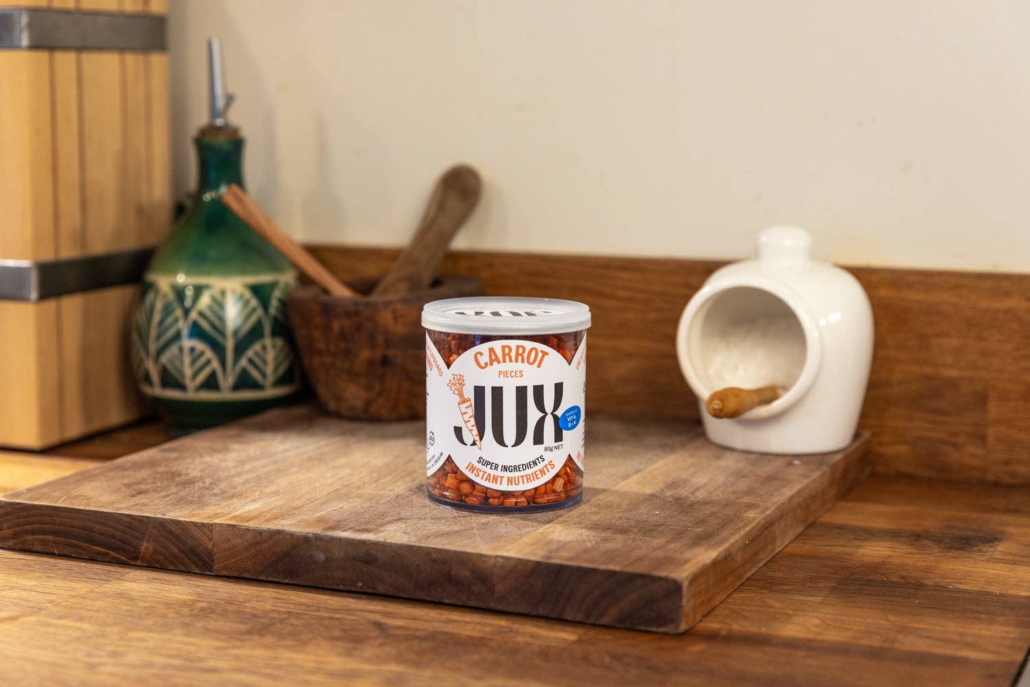 JUX Food – wholesale Dried/dehydrated vegetables – Carrot (80g), 100% Natural Freeze-Dried Chopped Carrot2