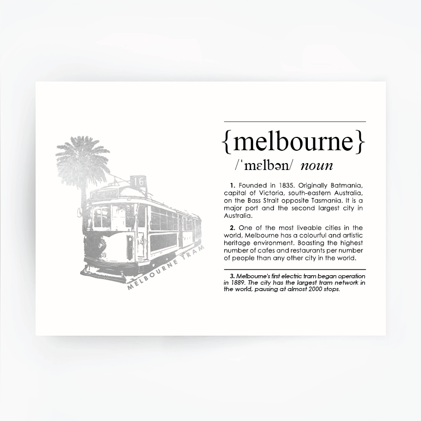 The Artisan Gift Co. - Wholesale Art Print - Melbourne Landmark Art Print - Melbourne Tram - Hand Foiled2