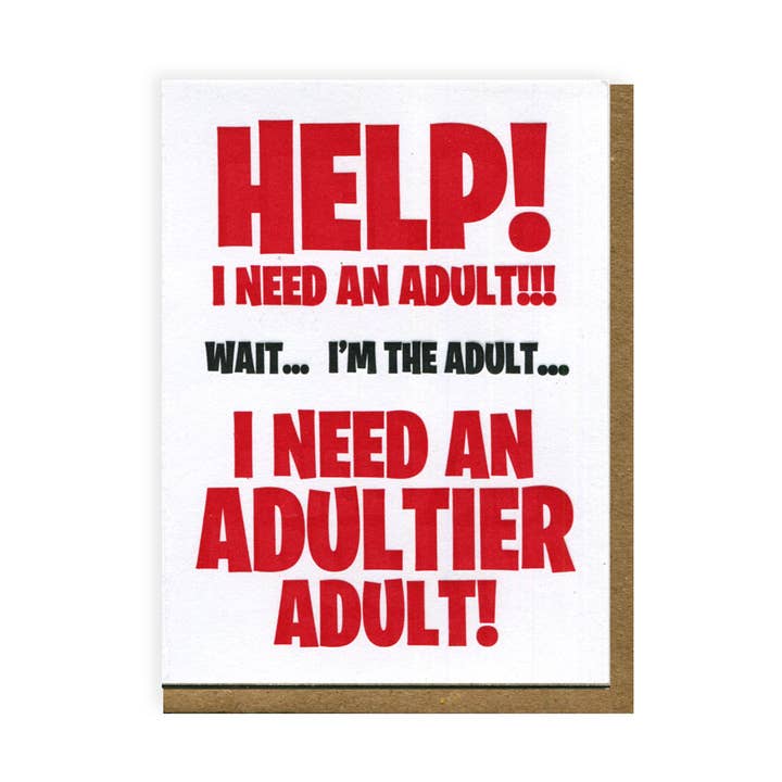 Necesito un adulto. para venta al por mayor de Blue Barnhouse